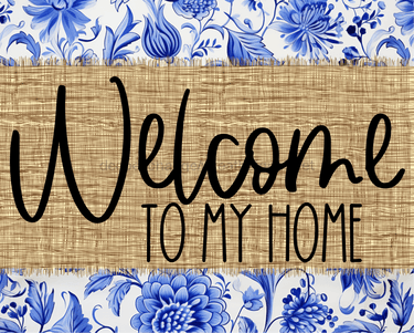 Welcome To My Home Sign Dco-00104 For Wreath 8X10 Metal